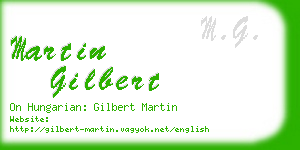 martin gilbert business card